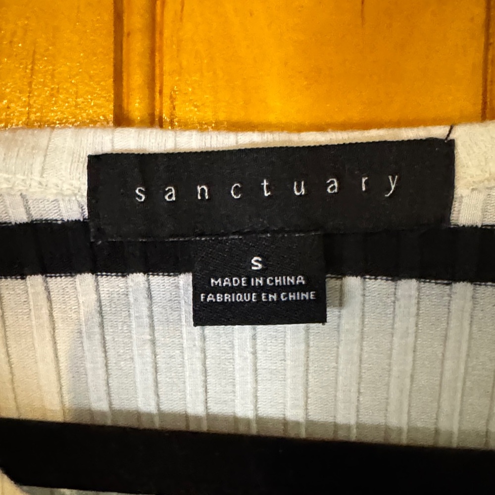 Sanctuary from Anthropologie Black and White Striped BodyCon Midi Dress - Picture 2 of 5